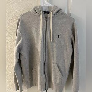 Grey polo zip up